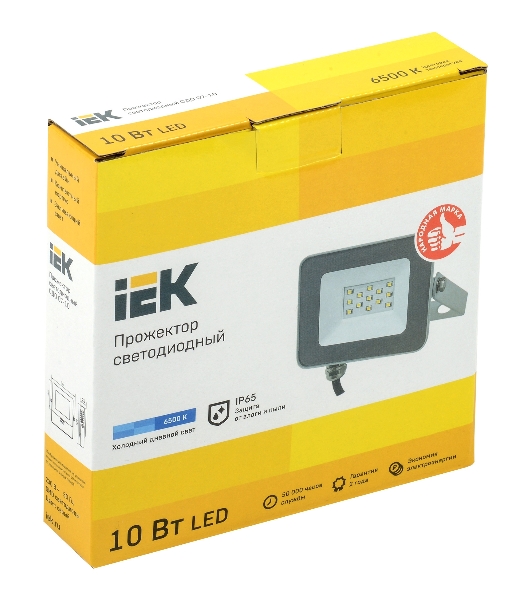 Прожектор IEK LPDO701-10-K03 СДО 07-10 светодиодный серый IP65 6500 K IEK