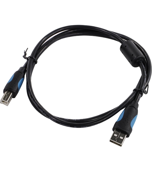 Кабель Vention USB 2.0 AM/BM - 1м. черный VAS-A16-B100