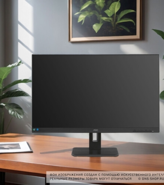 Монитор 27' AOC Q27P3CV IPS 2560x1440, 75 Гц, 4 мс, 16:9, 350 кд/м², 2xHDMI 1.4, DisplayPort 1.2, USB-концентратор (4x USB 3.0), 2.5 Gigabit Ethernet, встроенные динамики, черный
