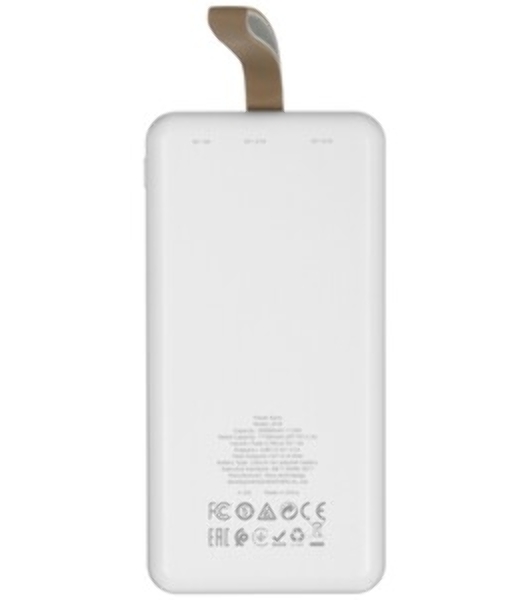 Портативный аккумулятор Hoco J136B, 30000мА·ч, QC/PD, 3A, с дисплеем, белый
