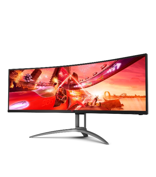 Монитор 48.8' AOC AG493UCX2 VA 5120x1440, 165 Гц, 1 мс, 32:9, 400 кд/м2, 3xHDMI, 1xDP, 1xUSB-C, изогнутый, черный