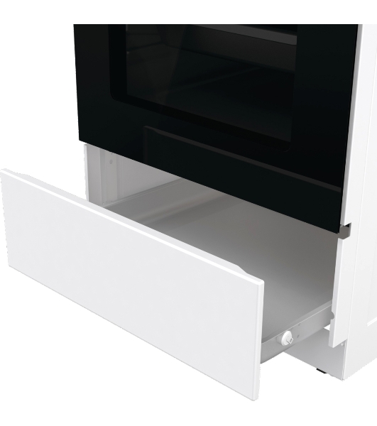 Плита электрическая Gorenje GEC5B41WG белый, конфорок 4 электрических, духовка 62 л, 50 см x 85 см x 59.4 см