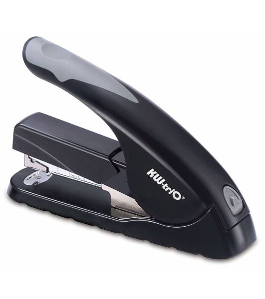 Степлер настольный Kw-Trio 5818 Soft-Touch 24/6 24/8 26/6 26/8 (40 листов) снижение усилия, серый/черный, 210 скоб