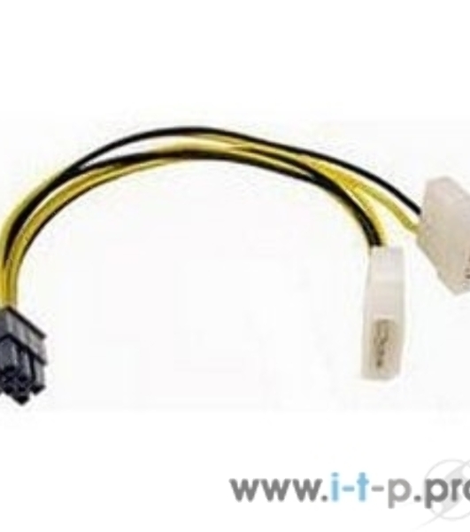Кабель Gembird Разветвитель питания, 2xMolex->PCI-E 6pin, для подкл. в/к к б/п