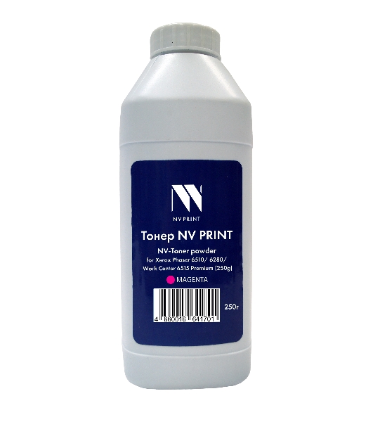 Тонер + девелопер NVPrint для Xerox Phaser 6510, 6280, WorkCenter 6515 Premium (250г) Magenta