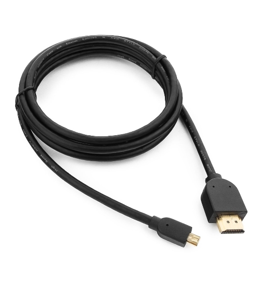 Кабель Cablexpert HDMI-micro HDMI CC-HDMID-6, 19M/19M, v2.0, медь, позол.разъемы, экран, 1.8м, черный, пакет