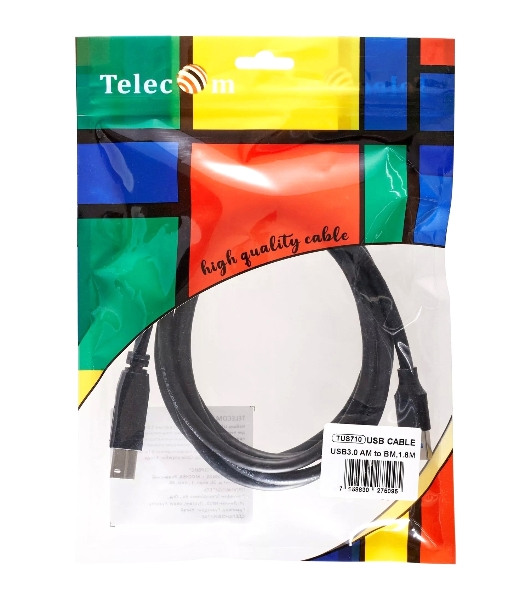 Кабель соединительный Telecom TUS710-1.8M USB3.0 Am/Bm 1,8m