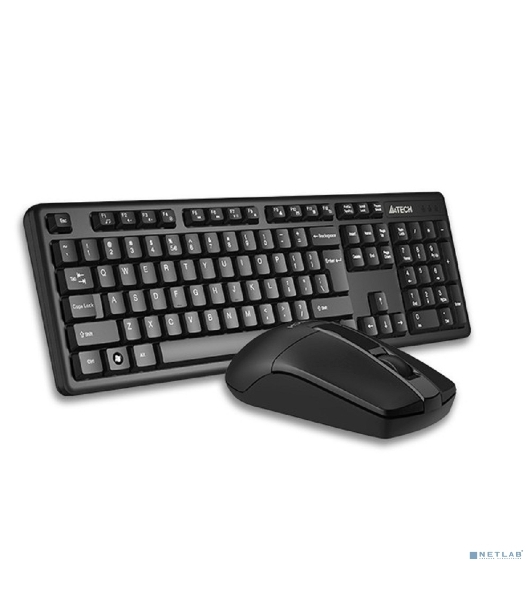 Комплект клавиатура+мышь A4Tech 3330N беспроводной, USB, 1200 DPI, чёрный