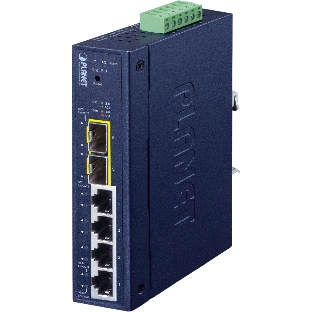 Коммутатор Planet IGS-4215-4T2S IP30 Industrial L2/L4 4-Port 10/100/1000T + 2-Port 100/1000X SFP Managed Switch (-40~75 degrees C, dual redundant power input on 9~48VDC/24VAC terminal block, supports ERPS Ring, CloudViewer app, MQTT and Cybersecurity feature)