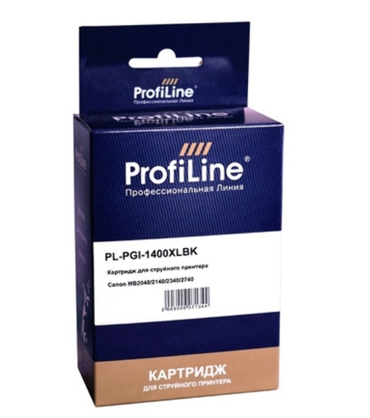Картридж струйный ProfiLine PL-PGI-1400XLBK для принтеров Canon MB2040/MB2140/MB2340/MB2740 с чернилами Black