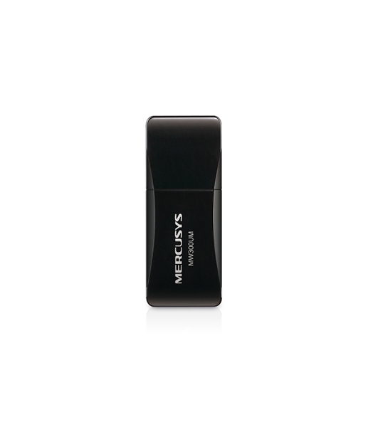 Сетевой адаптер USB2.0 адаптер Mercusys MW300UM, 300 Мбит/с, компактный