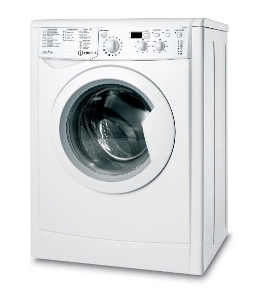 Стиральная машина Indesit IWSD 6105 B (CIS).L белая, загрузка фронтальная 6кг, 1000 об/мин., класс: A