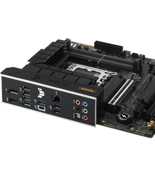 Материнская плата ASUS TUF GAMING B760M-PLUS, LGA 1700, Intel B760, 4xDDR5, 4xSATA, 2xM.2, 1xPCIe 5.0 x16, 1xPCIe 4.0 x4, 1xPCIe x1, 2xUSB-A 3.2 Gen 2, 3xUSB-A 3.2 Gen 1, 2xUSB 2.0, 1xUSB-C 3.2 Gen 2x2, 1x2.5Gb LAN, 5x3.5 мм, 7.1, mATX