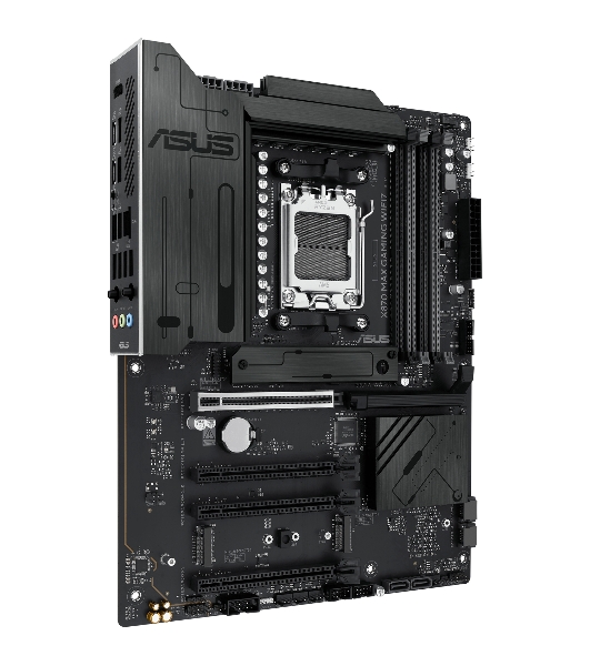 Материнская плата ASUS X870 MAX GAMING WIFI7, AM5, AMD X870, 4xDDR5, 4xSATA, 3xM.2, 1xPCIe 5.0 x16, 2xPCIe 4.0 x16, 1xPCIe x1, 1xHDMI, 2xUSB-C 40Gbps (USB4), 1xUSB-A 10Gbps, 3xUSB-A 5Gbps, 4xUSB-A 2.0, 1x2.5Gb LAN, Wi-Fi 7, Bluetooth 5.4, 3x3.5 мм, 7.1, ATX