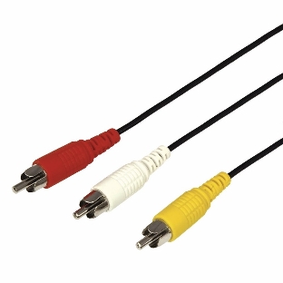 Шнур Rexant 3 RCA - 3 RCA, 5 м, черный (10 шт./уп.)