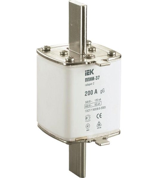 Вставка плавкая ППНИ-37 200А габарит 2 IEK DPP40-200