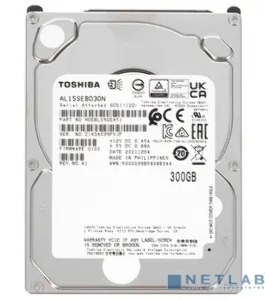 Жесткий диск Toshiba 300Gb SAS2.5' 10500RPM 128MB AL15SEB030N