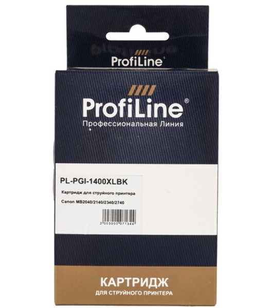 Картридж струйный ProfiLine PL-PGI-1400XLBK для принтеров Canon MB2040/MB2140/MB2340/MB2740 с чернилами Black