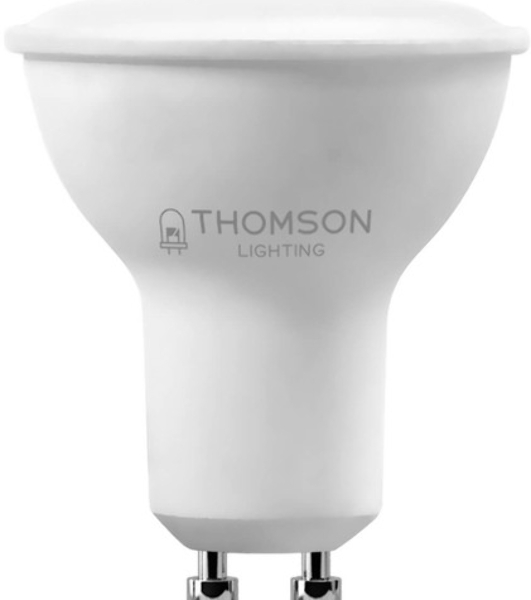 Лампа cветодиодная LED Thomson TH-B2327 GU10, полусфера, 8Вт, 6500К, белый холодный, 1 шт.