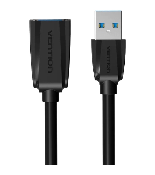 Кабель-удлинитель Vention USB 3.0 AM/AF - 0.5м Black Edition VAS-A45-B050