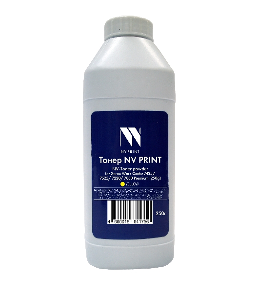 Тонер + девелопер NVPrint для Xerox WorkCenter 7425, 7525, 7220, 7830 Premium (250г) Yellow. WC 7425, 7428, 7435; WC 7220, 7225; WC 7525, 7530, 7535, 7545, 7556, 7830, 7835, 7845, 7855, 7970; Color C60, С70; Color 550, 560, 570; Phaser 7800; Phaser 6700; 700, 700i, 770 Digital Color Press; 700 Pro, 700i Pro; Color J75, C75 Press, PrimeLink C9065/C9070