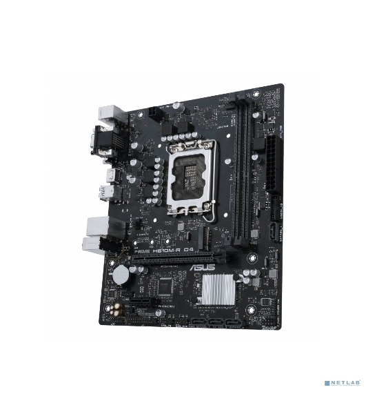 Материнская плата ASUS PRIME H610M-R D4-SI, LGA 1700, Intel H610, 2xDDR4, 4xSATA, 1xM.2 PCIe 3.0 x4, 1xPCIe 4.0 x16, 1xPCIe x1, 1xHDMI, 1xDVI, 1xVGA, 2xUSB-A 2.0, 2xUSB-A 3.2 Gen 1, 1x 1Gb LAN, 3x3.5 мм, 7.1, mATX