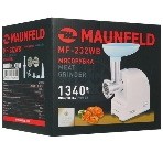 Мясорубка электрическая Maunfeld MF-232WB голубой, 1340 Вт, 1.3 кг/мин, реверс, насадки - 4, фото13