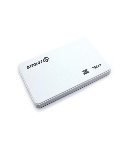 Корпус для жесткого диска Amperin AM25U3PW 2,5', USB 3.0, пластиковый, белый 2 шт