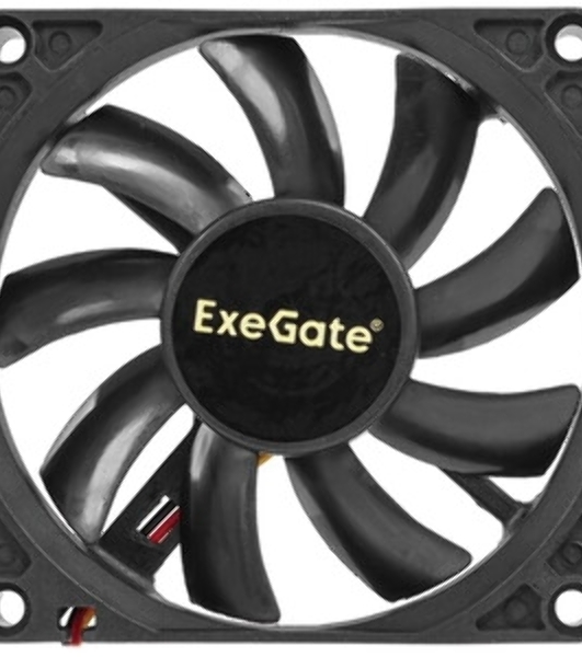 Вентилятор для корпуса ExeGate ExtraPower EP07015S3P черный, 70 мм, 3000 об/мин, 27 дБ, 3 pin