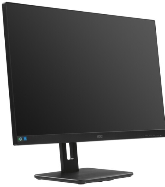 Монитор 27' AOC Q27P3CV IPS 2560x1440, 75 Гц, 4 мс, 16:9, 350 кд/м², 2xHDMI 1.4, DisplayPort 1.2, USB-концентратор (4x USB 3.0), 2.5 Gigabit Ethernet, встроенные динамики, черный