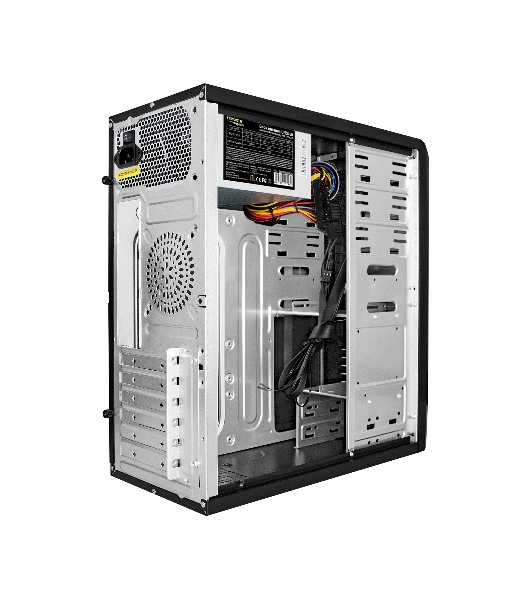 Компьютерный корпус Miditower ExeGate CP-601-UNS450 (ATX, БП UNS450 с вент. 12см, 2*USB, аудио, черный)