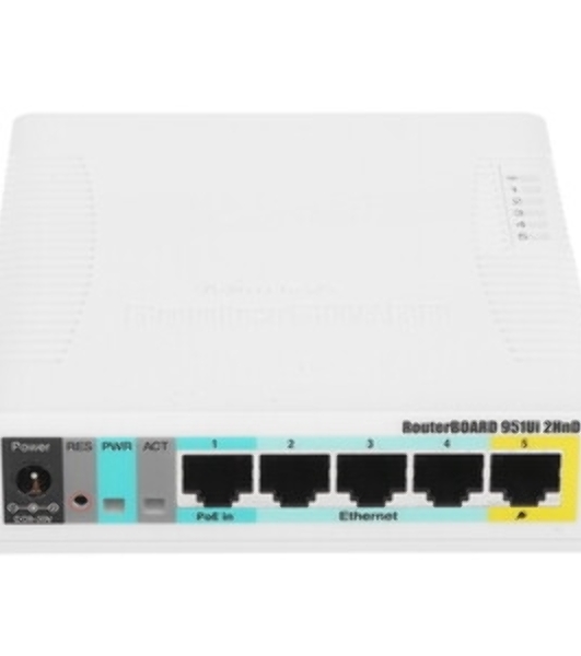 Роутер беспроводной MikroTik RB951UI-2HND N300 10/100BASE-TX белый