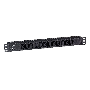Блок розеток горизонтальный ExeGate ServerPro PDU-19H007 Al-12C13-C20, 19', 1U, Алюминий, 12 IEC 320 C13, С20, черный