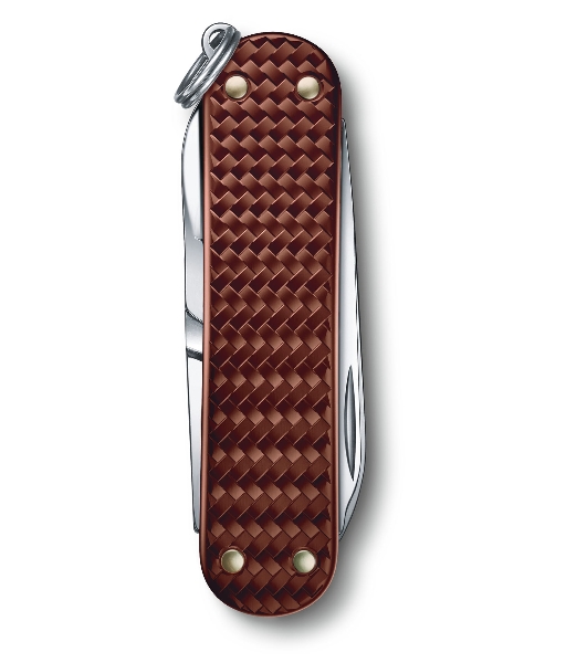 Нож-брелок Victorinox Classic SD Precious Alox, 58 мм, 5 функций, 'Hazel Brown' (подар. упаковка)