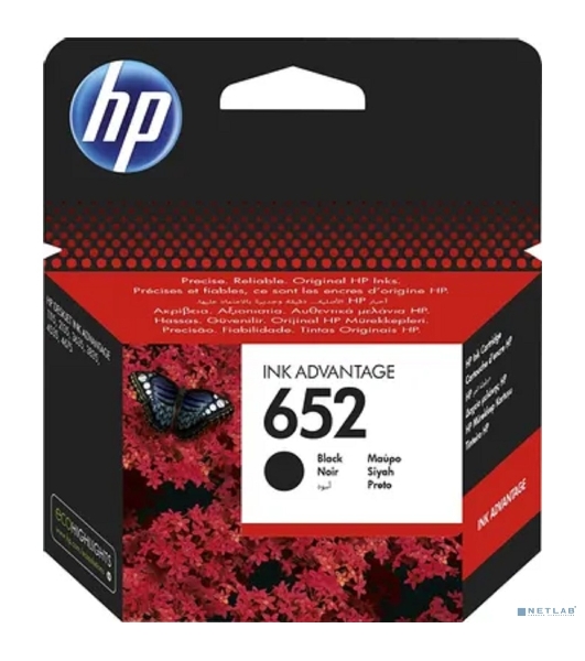 Картридж струйный HP №652 (F6V25AE) черный, 360 стр., для DJ IA 1115/2135/3635/4535/3835/4675