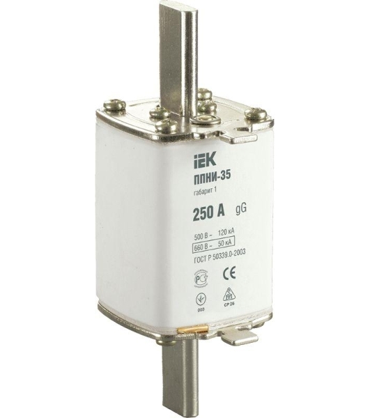 Вставка плавкая ППНИ-35 250А габарит 1 IEK DPP30-250