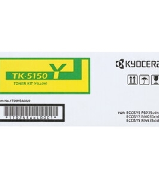 Картридж лазерный Kyocera TK-5150Y (1T02NSANL0) желтый для Kyocera P6035cdn/M6035cidn/M6535cidn 10000 стр.