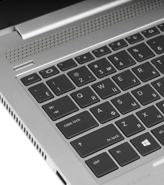 Клавиатура для ноутбука HP EliteBook 850 G5 755 G5 черная с серой рамкой, подсветкой и указателем