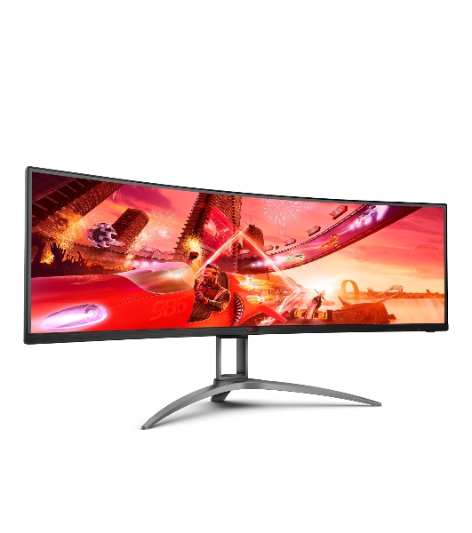 Монитор 48.8' AOC AG493UCX2 VA 5120x1440, 165 Гц, 1 мс, 32:9, 400 кд/м2, 3xHDMI, 1xDP, 1xUSB-C, изогнутый, черный