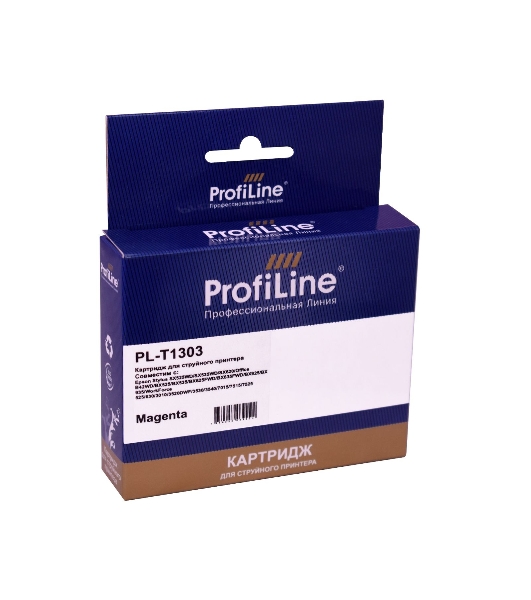 Картридж струйный ProfiLine PL-T1303 для принтеров Epson Stylus SX525WD/SX535WD/SX620/Office B42WD/BX525/BX535/BX625FWD/BX635FWD/BX925/BX935/WorkForce 525/630/3010/3520DWF/3530/3540/7015/7515/7525 с чернилами Magenta 10,1 мл