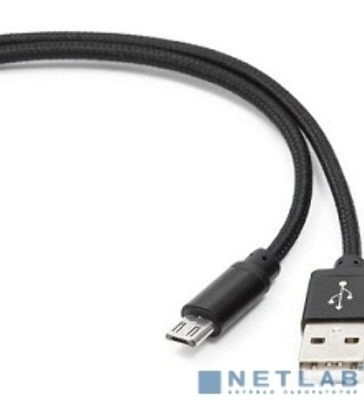 Кабель Gembird USB 2.0 Cablexpert AM/microBM 5P, 1м, нейлоновая оплетка, алюминиевые разъемы, черный, пакет