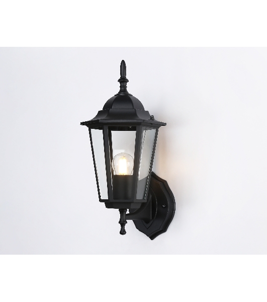 Уличный настенный светильник Ambrella light ST2010 BK/CL черный/прозрачный IP54 E27 max 40W 360*150*210