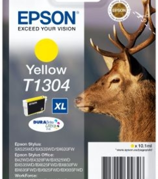 Картридж струйный Epson C13T13044012 желтый для Epson SX525WD/SX535WD/B42WD/BX320FW/BX625FWD/BX635FWD/WF-7015/7515/7525 (10.1мл)