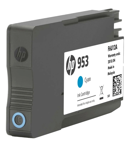 Картридж струйный HP 953 F6U12AE голубой для HP OJP 8710/8715/8720/8730/8210/8725 (630 стр.)