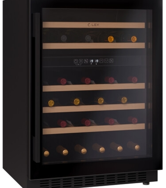 Винный шкаф LEX LWD6046BL dual zone 1-нокамерн. черный