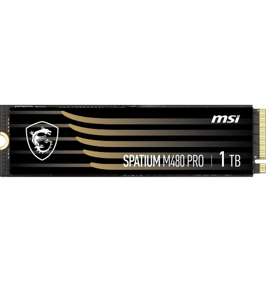 Накопитель SSD MSI SPATIUM M480 PRO, 1000Gb, M.2 2280, PCIe 4.0 x4, NVMe, R/W 7400/6000