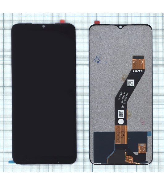 Дисплей (модуль) для Infinix Smart 7 (X6515), Tecno Spark Go 2023 в сборе с тачскрином черный