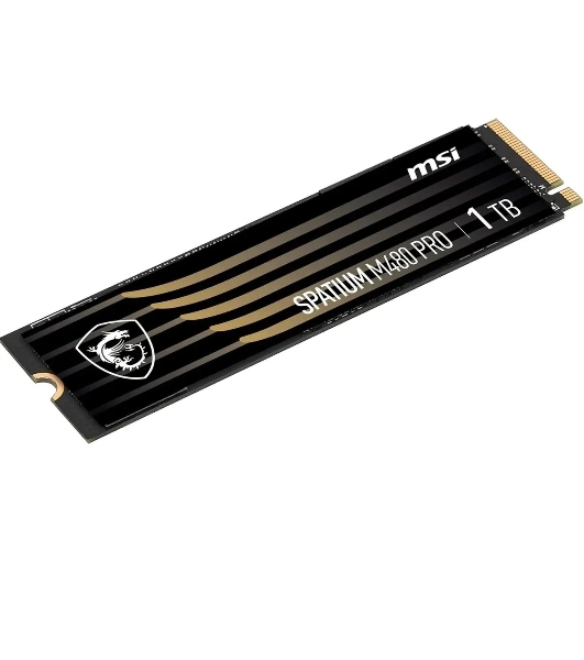 Накопитель SSD MSI SPATIUM M480 PRO, 1000Gb, M.2 2280, PCIe 4.0 x4, NVMe, R/W 7400/6000