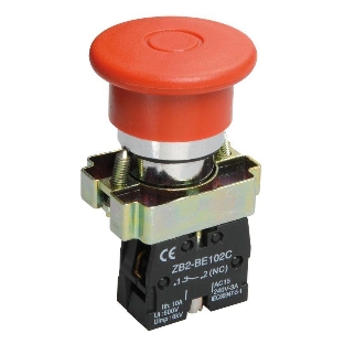 Кнопка LAY5-BT42 'Грибок' аварийн. с фикс. красн. IEK BBG80-BT-K04