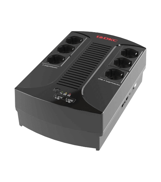 Источник бесперебойного питания ИБП Info PDU 600В.А Schuko (6) USB для зарядки (2) USB + RJ11 DKC INFOPDU600
